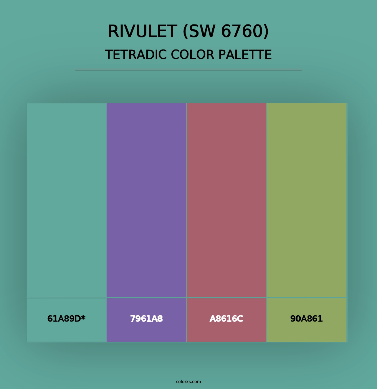 Rivulet (SW 6760) - Tetradic Color Palette