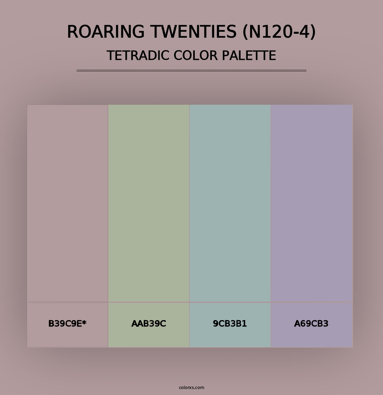 Roaring Twenties (N120-4) - Tetradic Color Palette