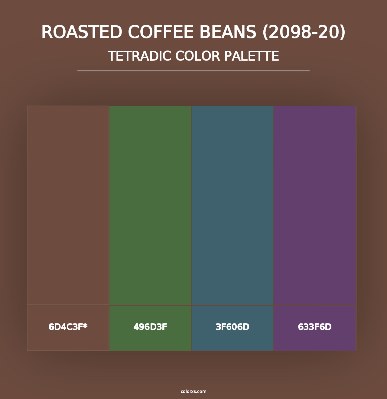 Roasted Coffee Beans (2098-20) - Tetradic Color Palette