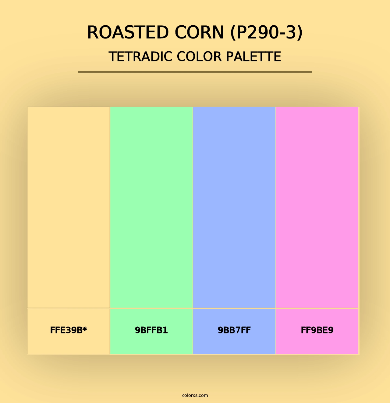 Roasted Corn (P290-3) - Tetradic Color Palette