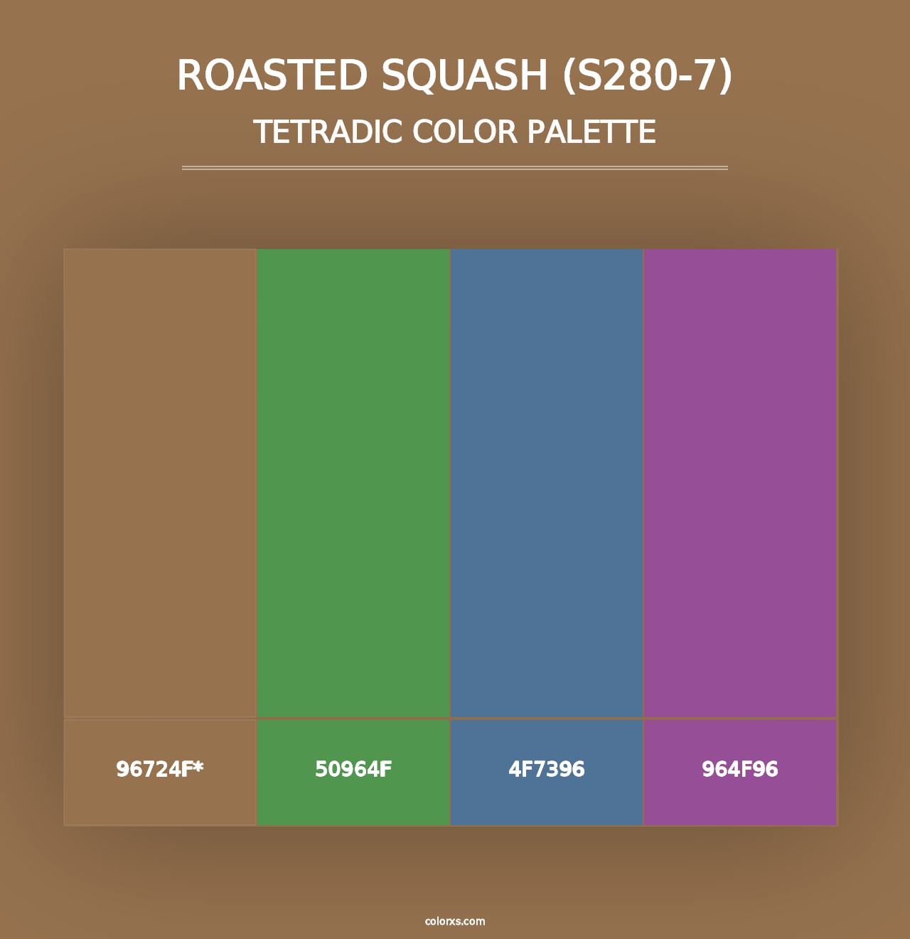 Roasted Squash (S280-7) - Tetradic Color Palette