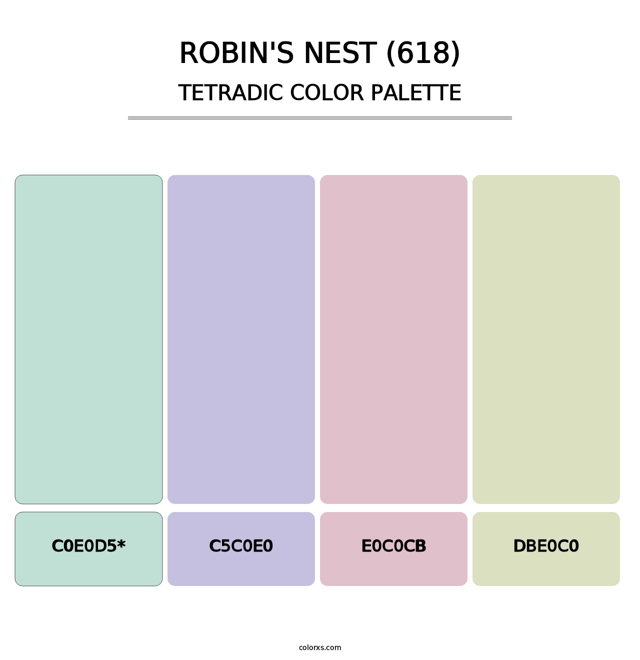 Robin's Nest (618) - Tetradic Color Palette