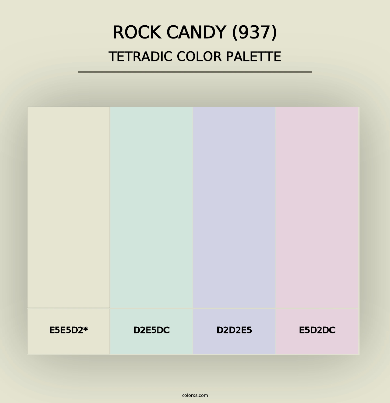 Rock Candy (937) - Tetradic Color Palette