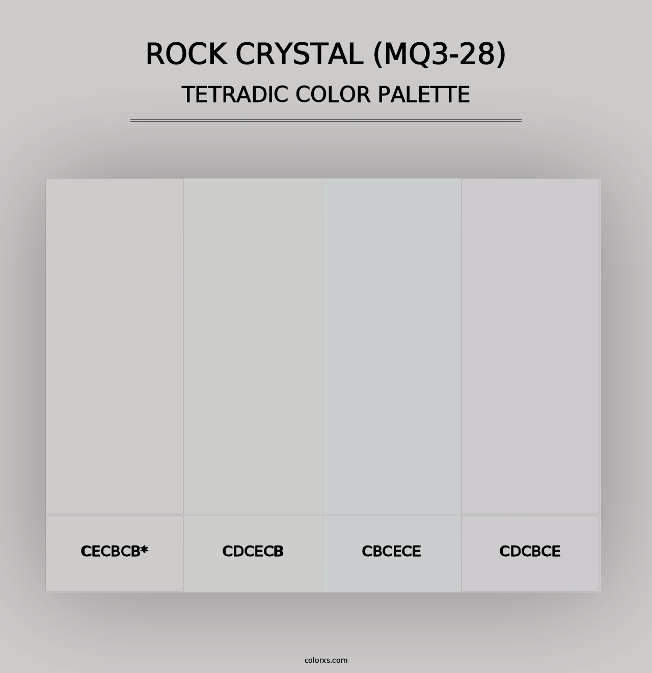 Rock Crystal (MQ3-28) - Tetradic Color Palette