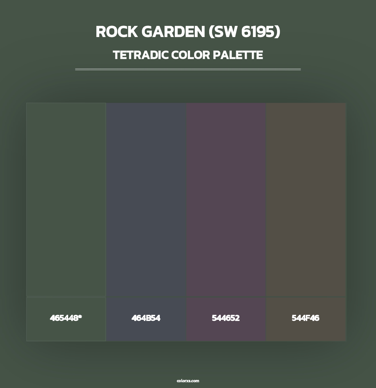 Rock Garden (SW 6195) - Tetradic Color Palette