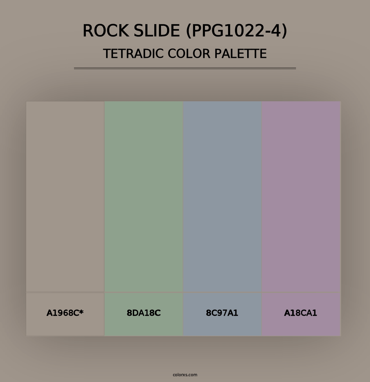 Rock Slide (PPG1022-4) - Tetradic Color Palette