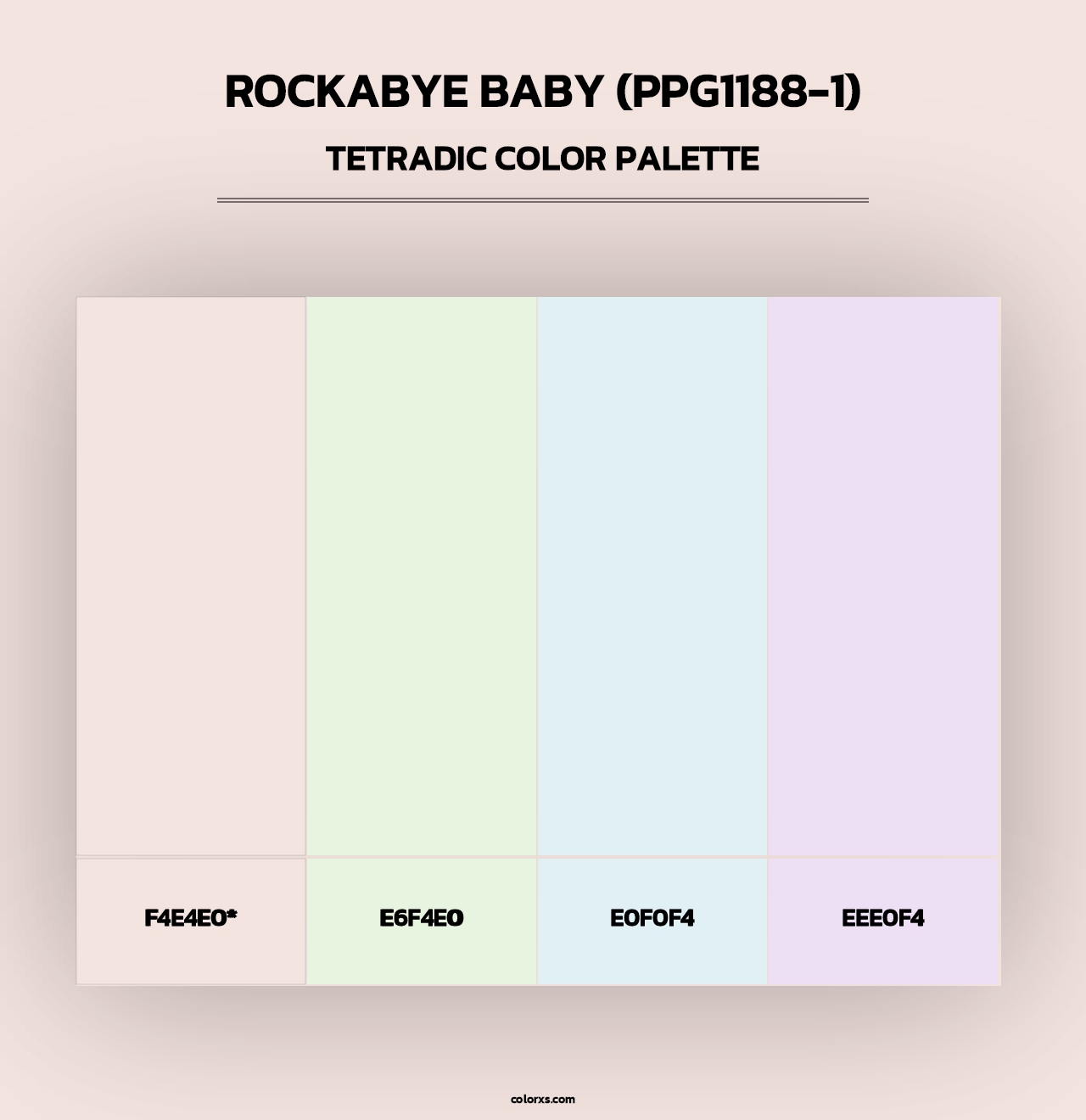 Rockabye Baby (PPG1188-1) - Tetradic Color Palette