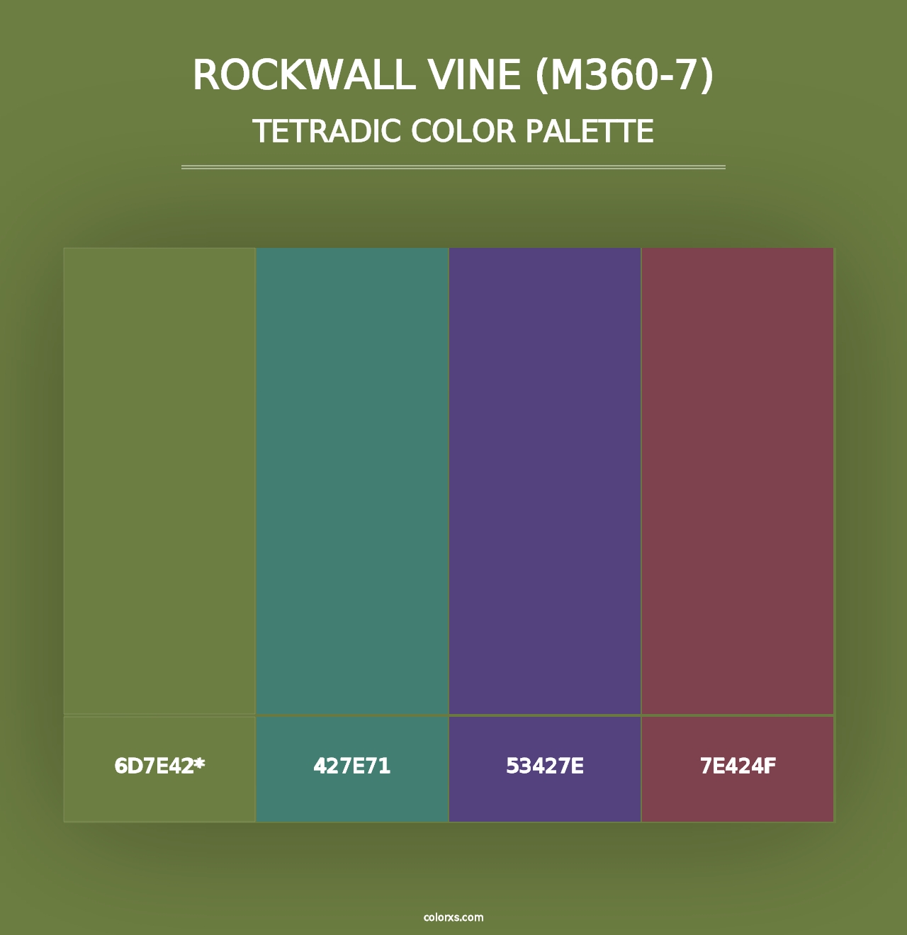 Rockwall Vine (M360-7) - Tetradic Color Palette