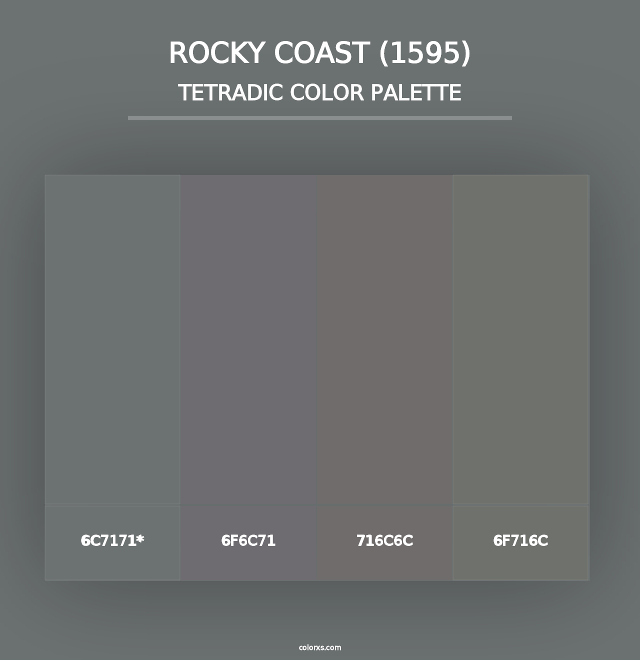 Rocky Coast (1595) - Tetradic Color Palette