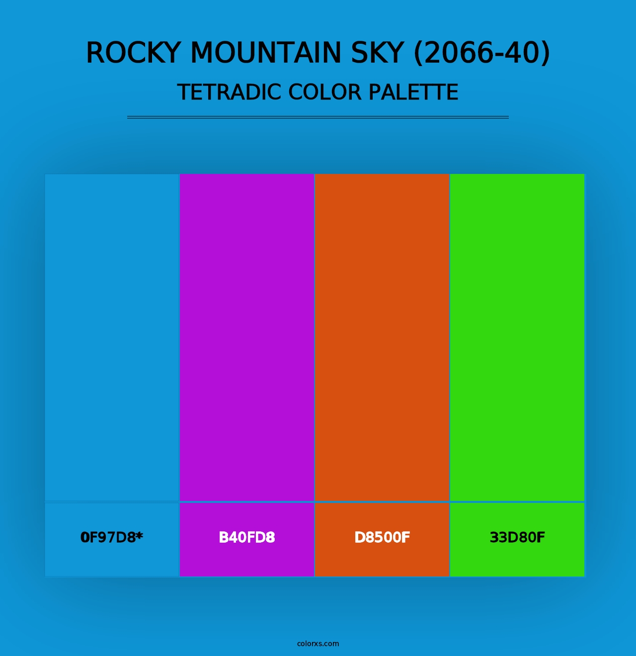 Rocky Mountain Sky (2066-40) - Tetradic Color Palette