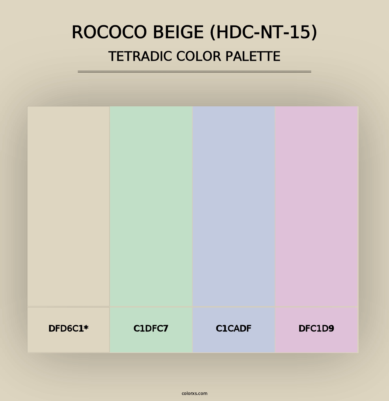 Rococo Beige (HDC-NT-15) - Tetradic Color Palette