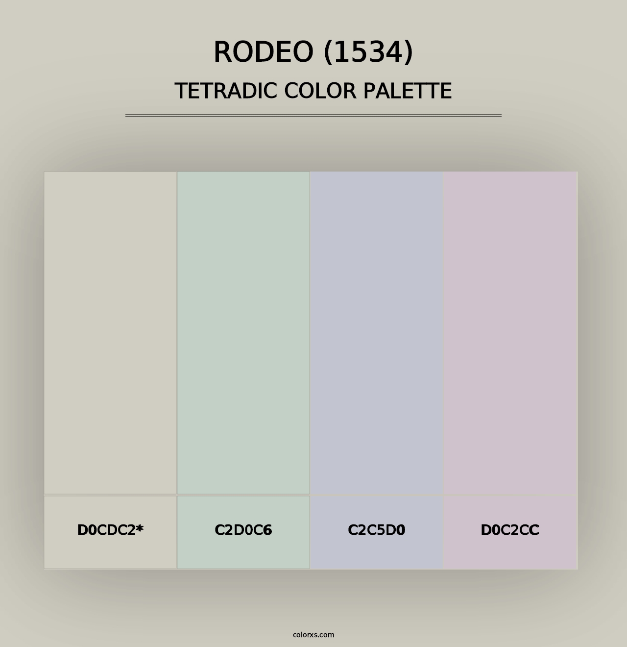 Rodeo (1534) - Tetradic Color Palette