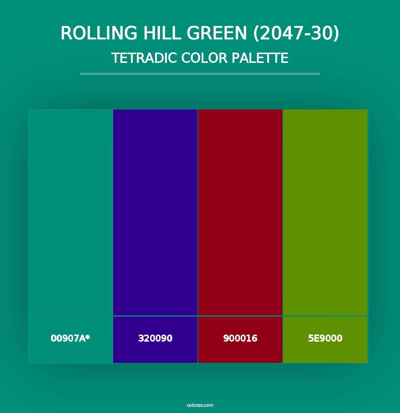 Rolling Hill Green (2047-30) - Tetradic Color Palette