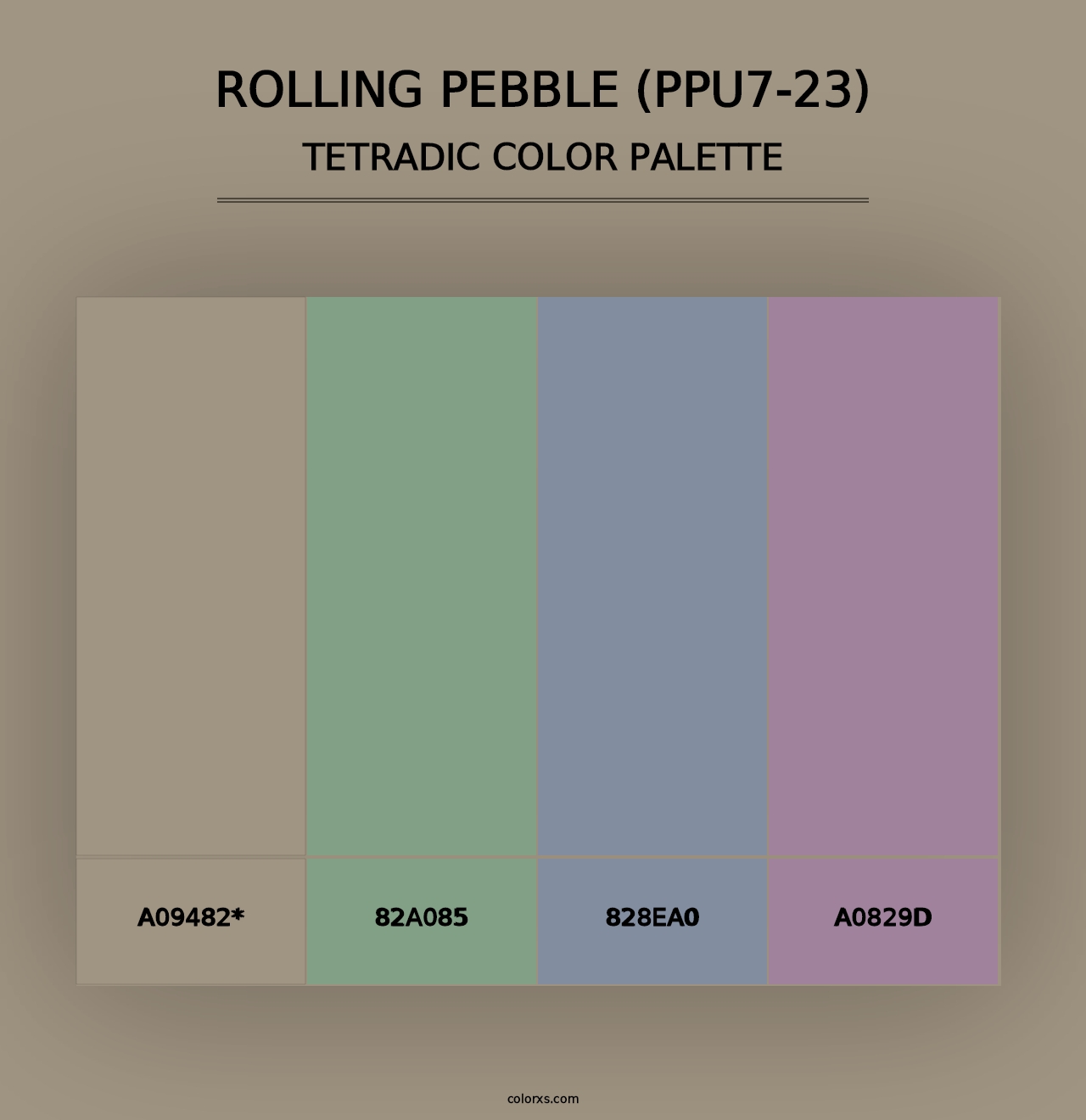 Rolling Pebble (PPU7-23) - Tetradic Color Palette