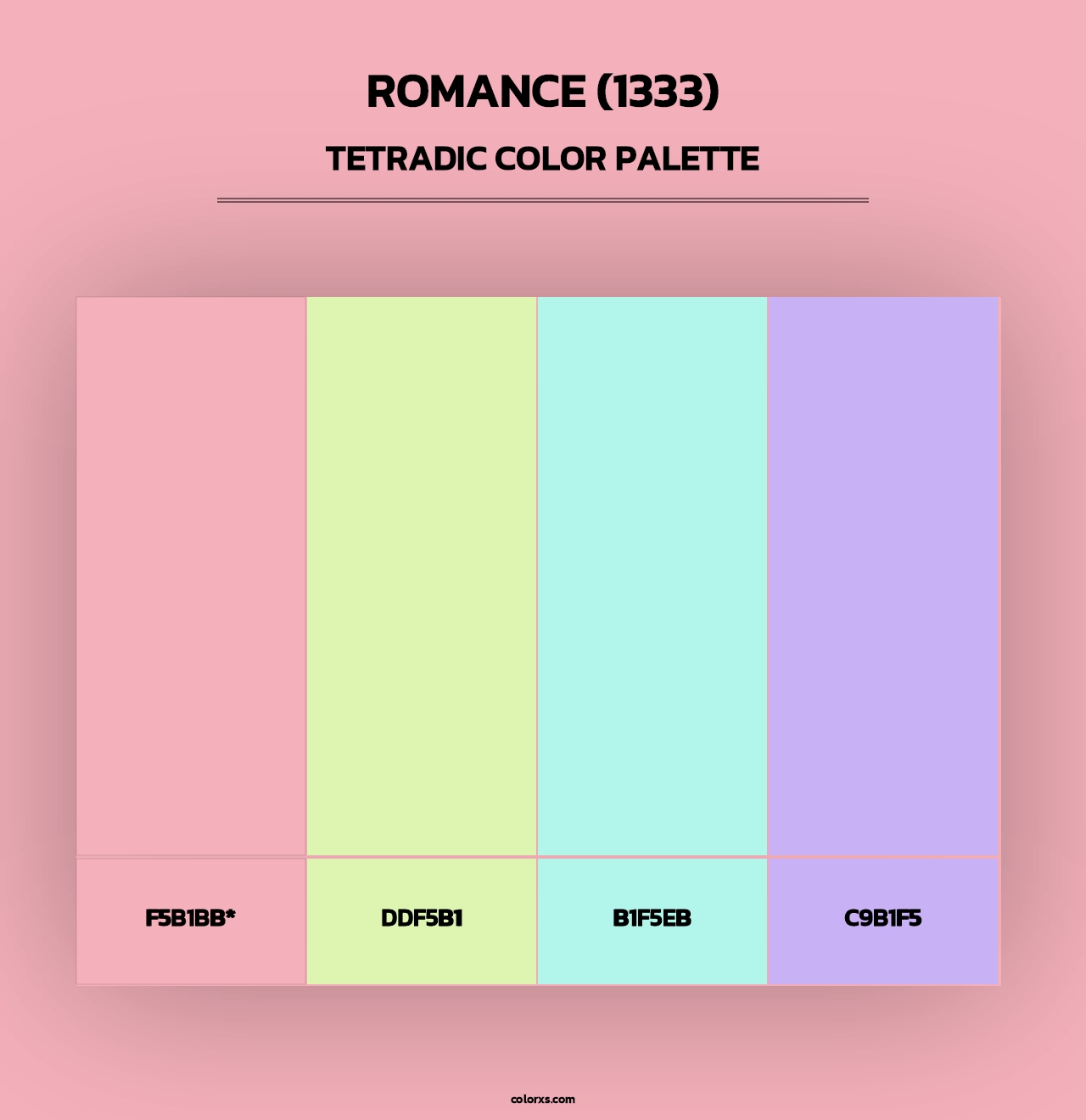 Romance (1333) - Tetradic Color Palette