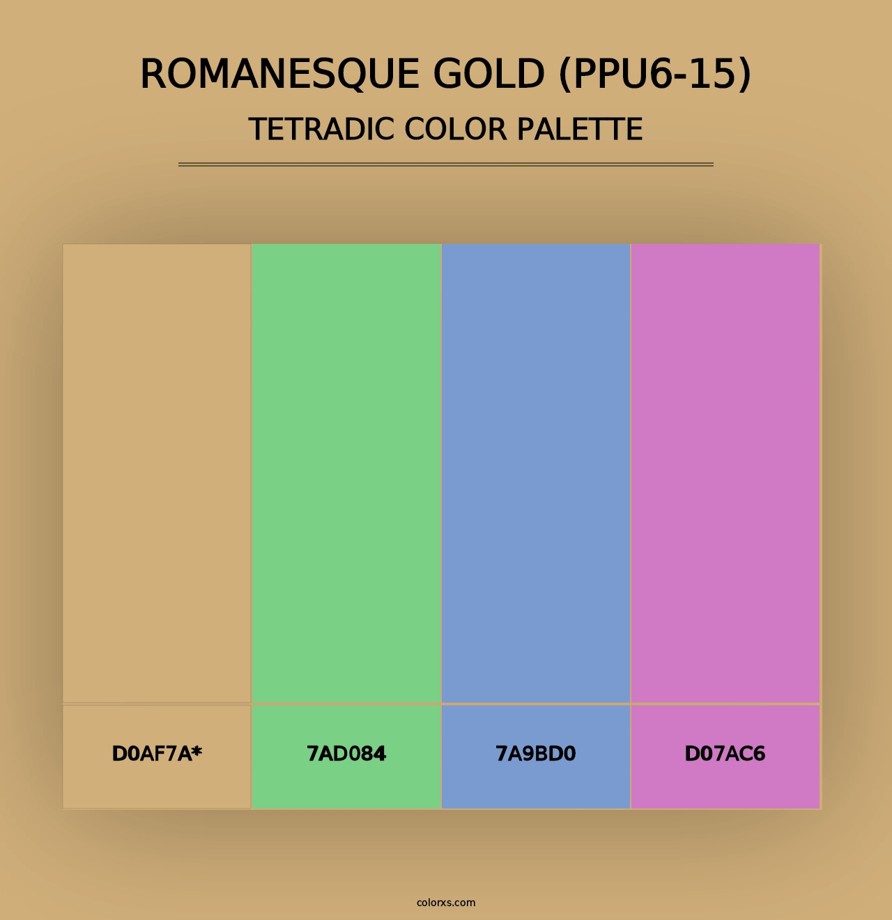 Romanesque Gold (PPU6-15) - Tetradic Color Palette