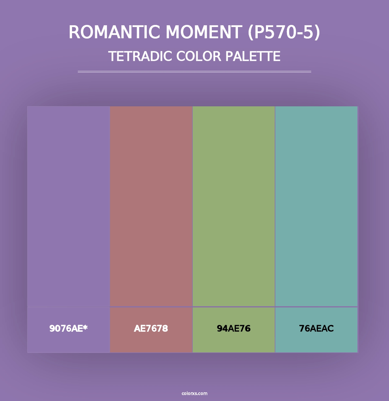 Romantic Moment (P570-5) - Tetradic Color Palette