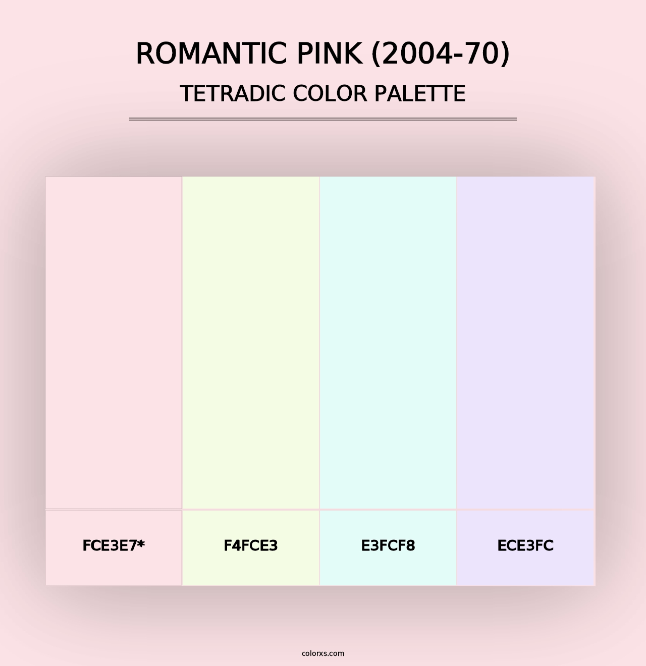 Romantic Pink (2004-70) - Tetradic Color Palette