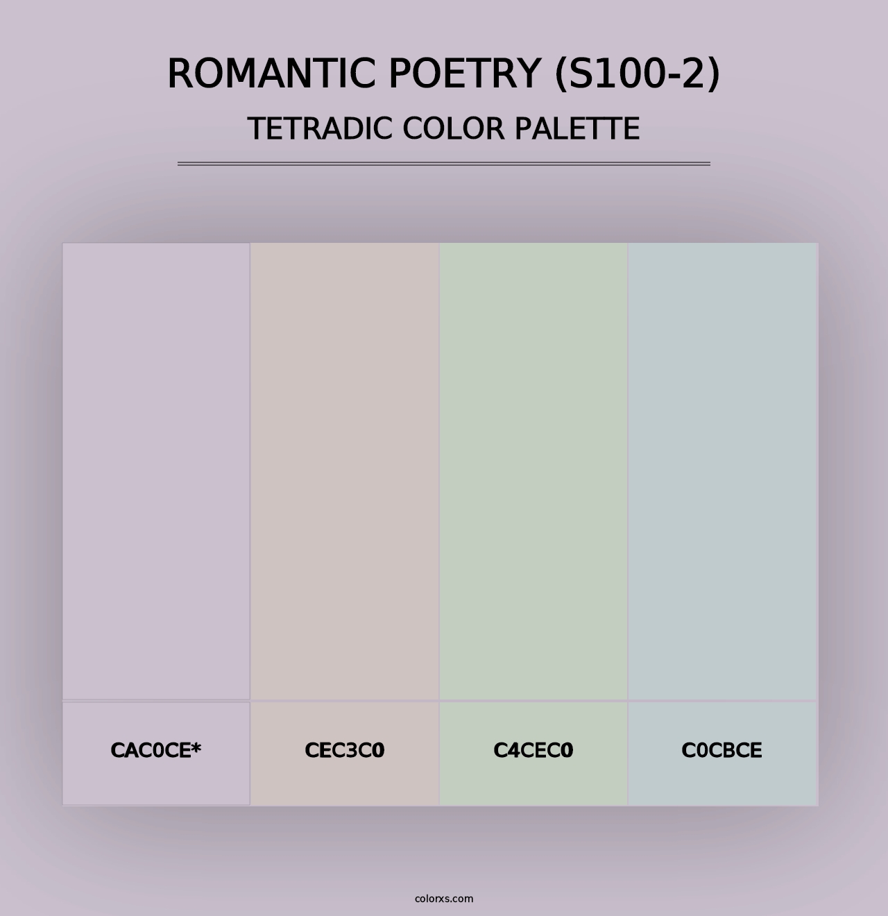 Romantic Poetry (S100-2) - Tetradic Color Palette