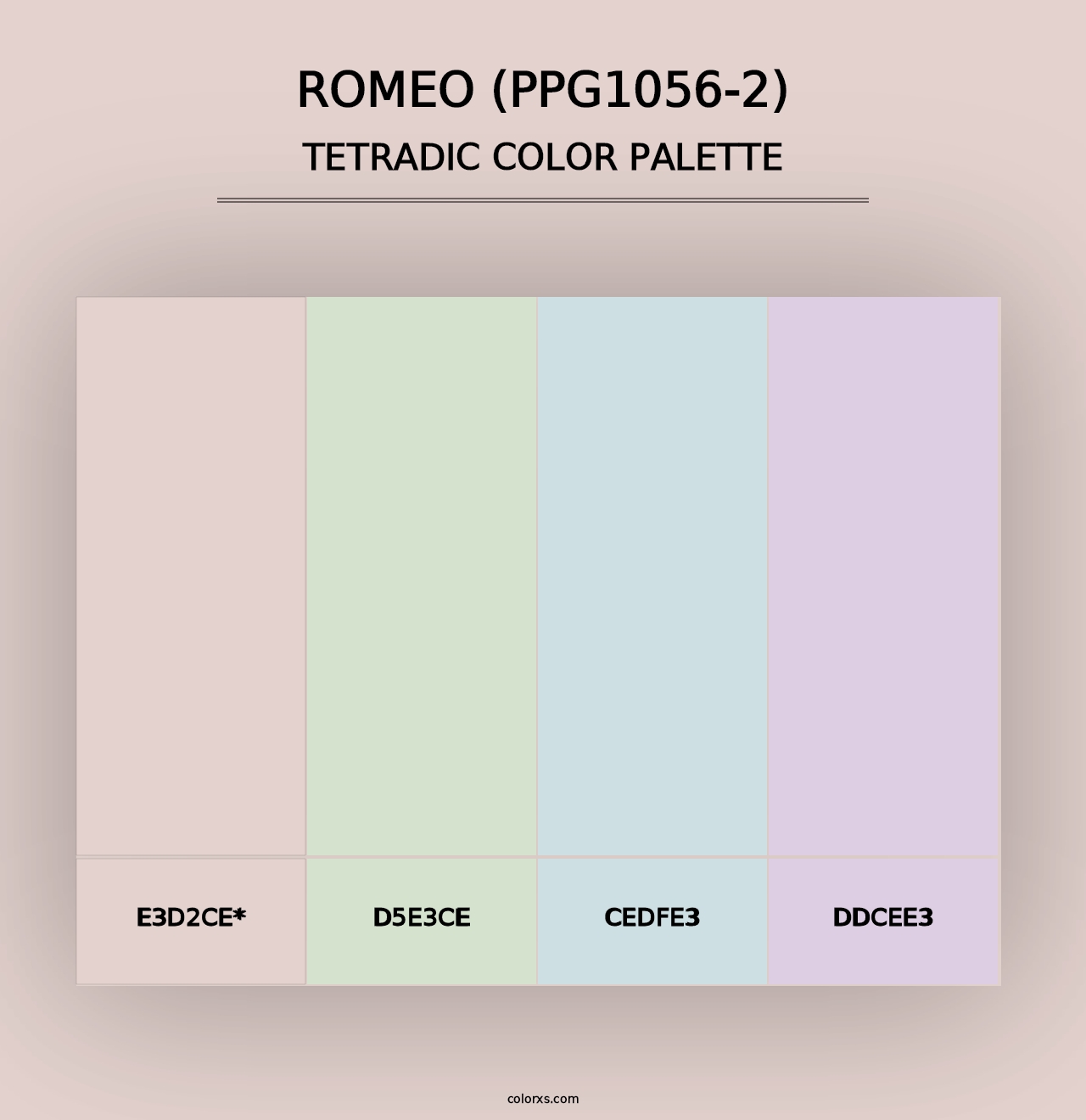 Romeo (PPG1056-2) - Tetradic Color Palette