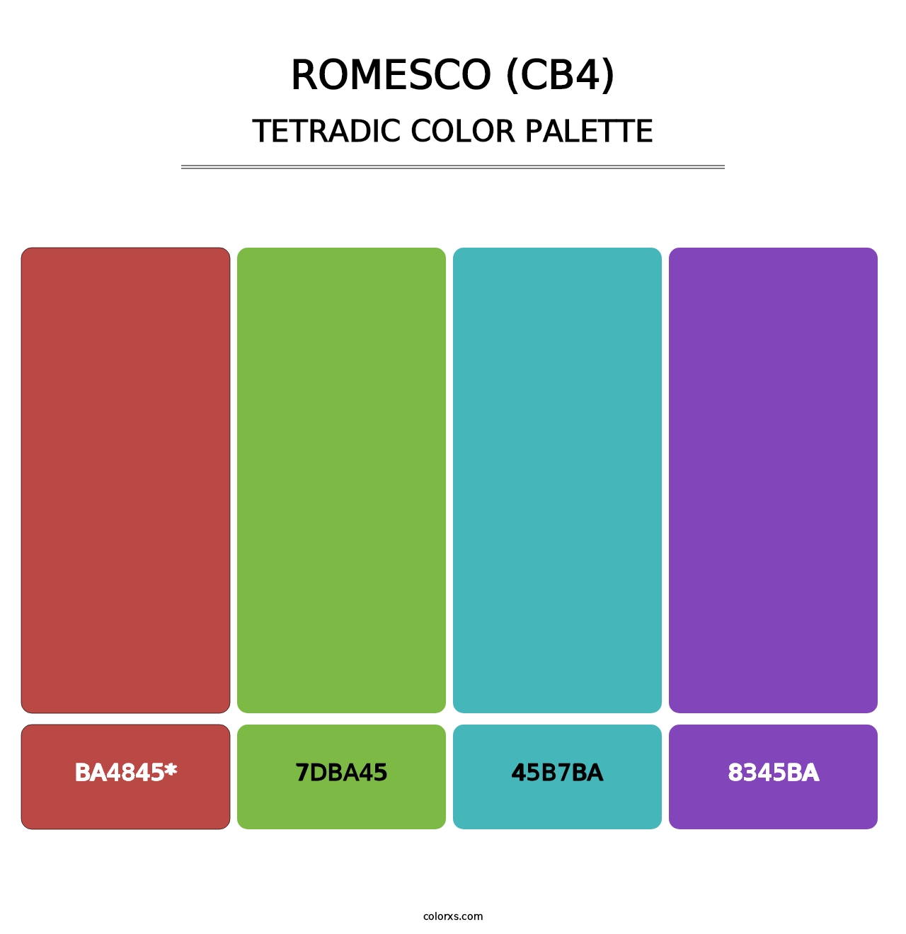 Romesco (CB4) - Tetradic Color Palette