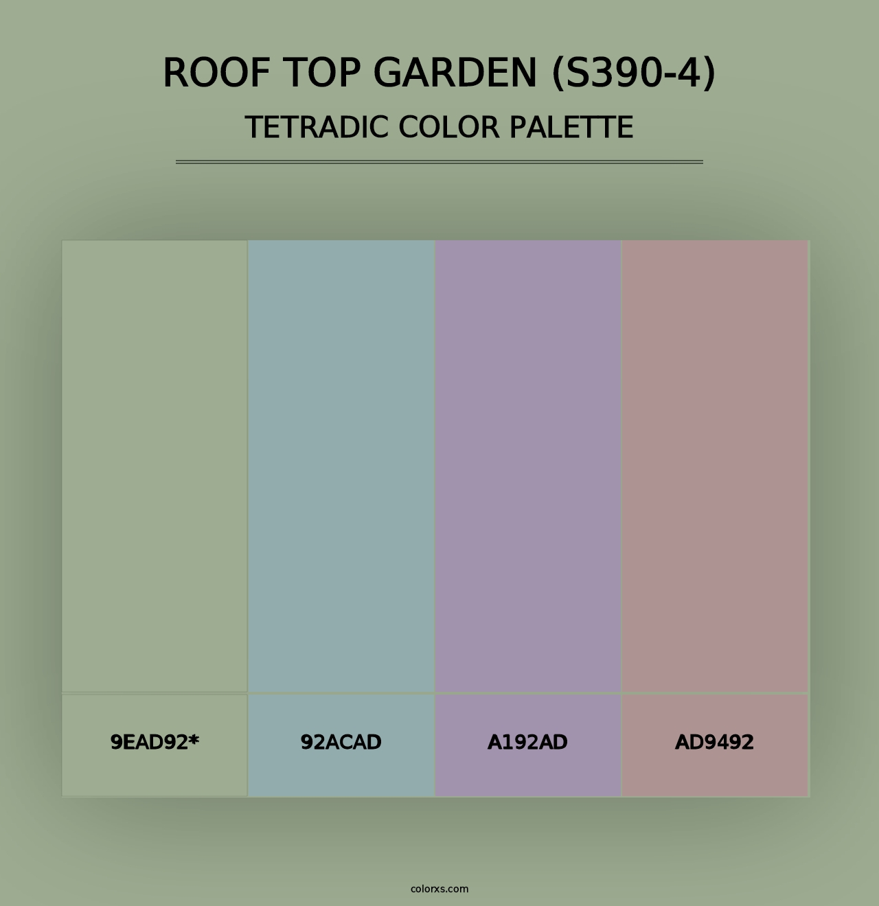 Roof Top Garden (S390-4) - Tetradic Color Palette