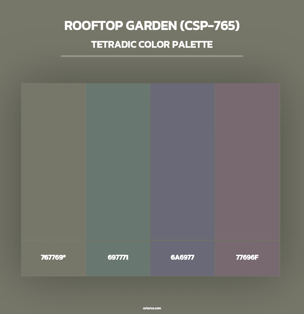 Rooftop Garden (CSP-765) - Tetradic Color Palette