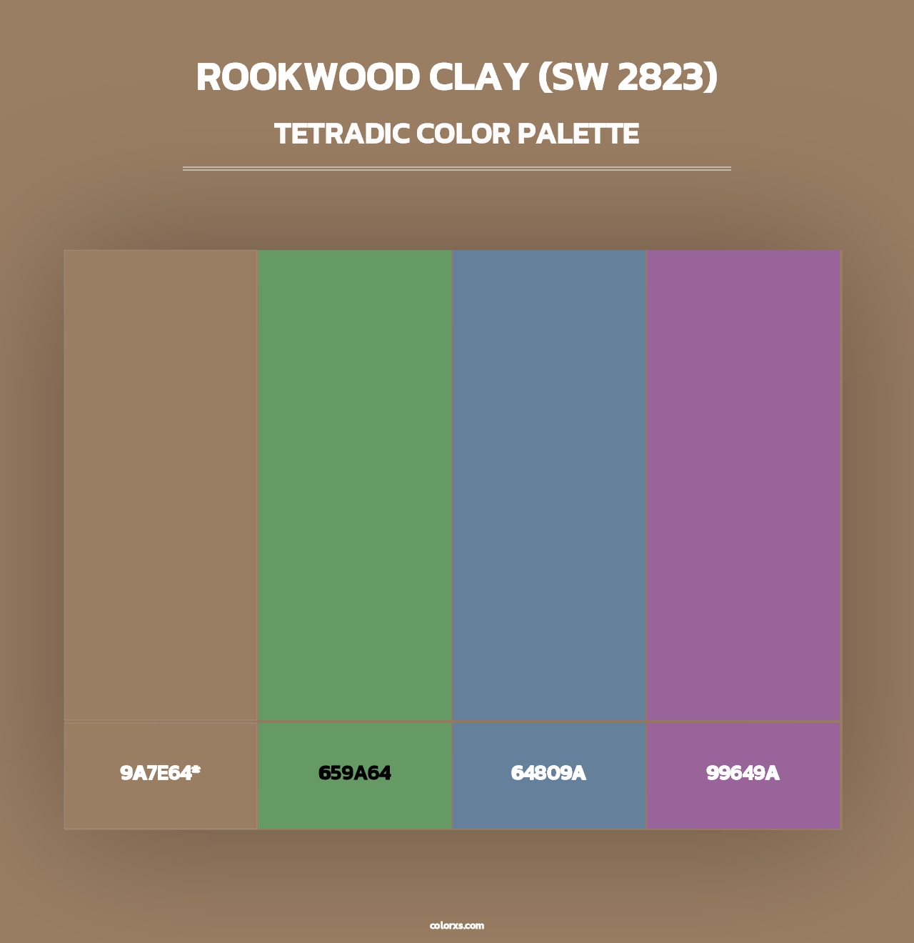 Rookwood Clay (SW 2823) - Tetradic Color Palette