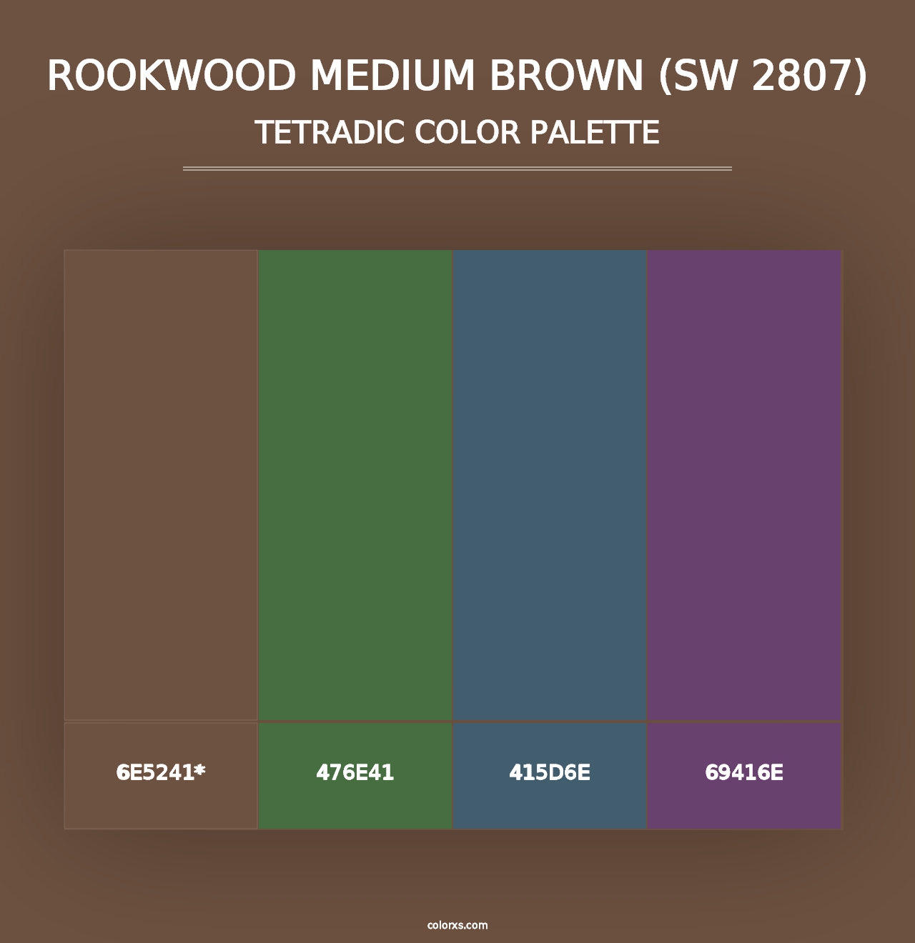 Rookwood Medium Brown (SW 2807) - Tetradic Color Palette