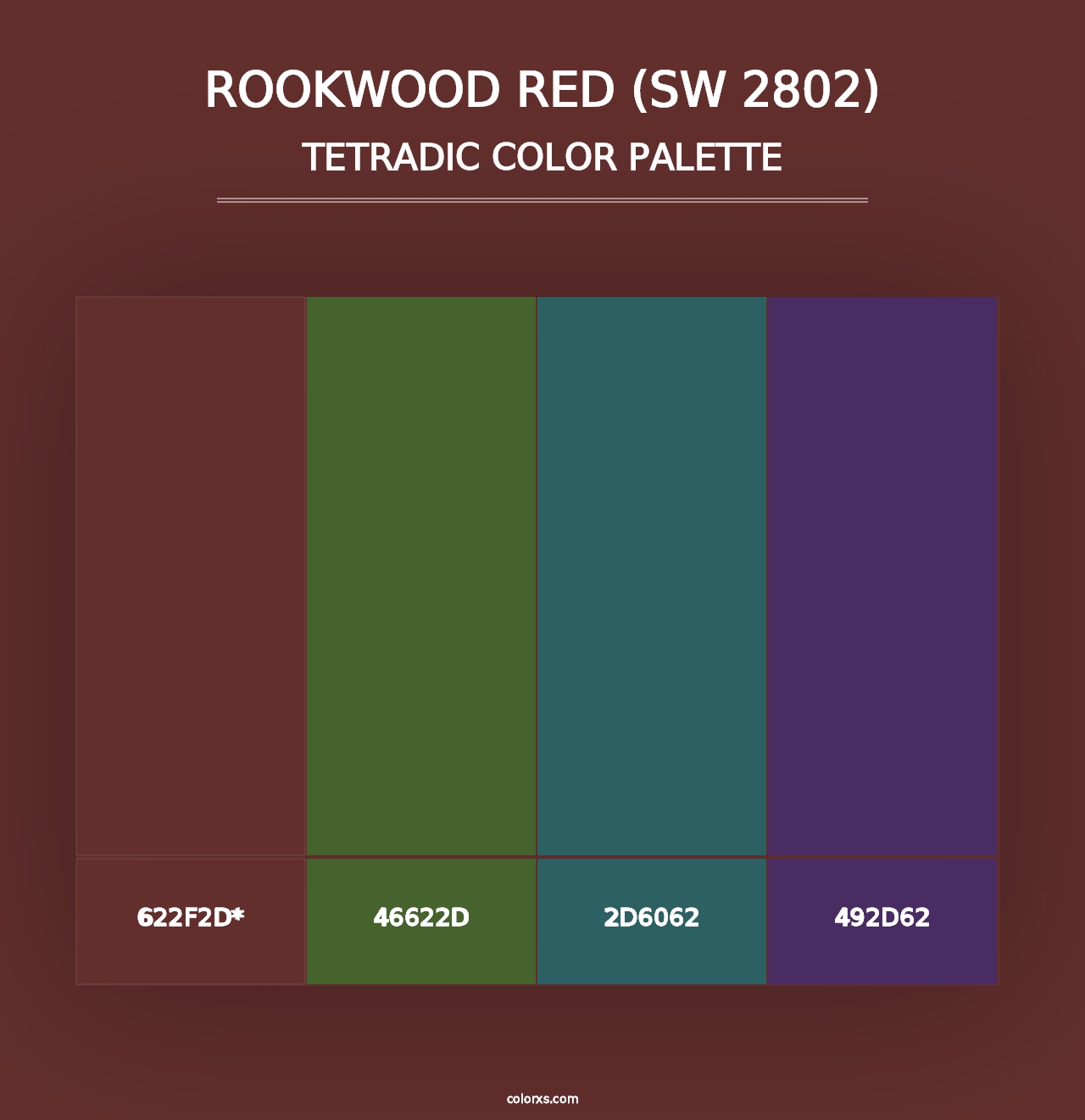 Rookwood Red (SW 2802) - Tetradic Color Palette