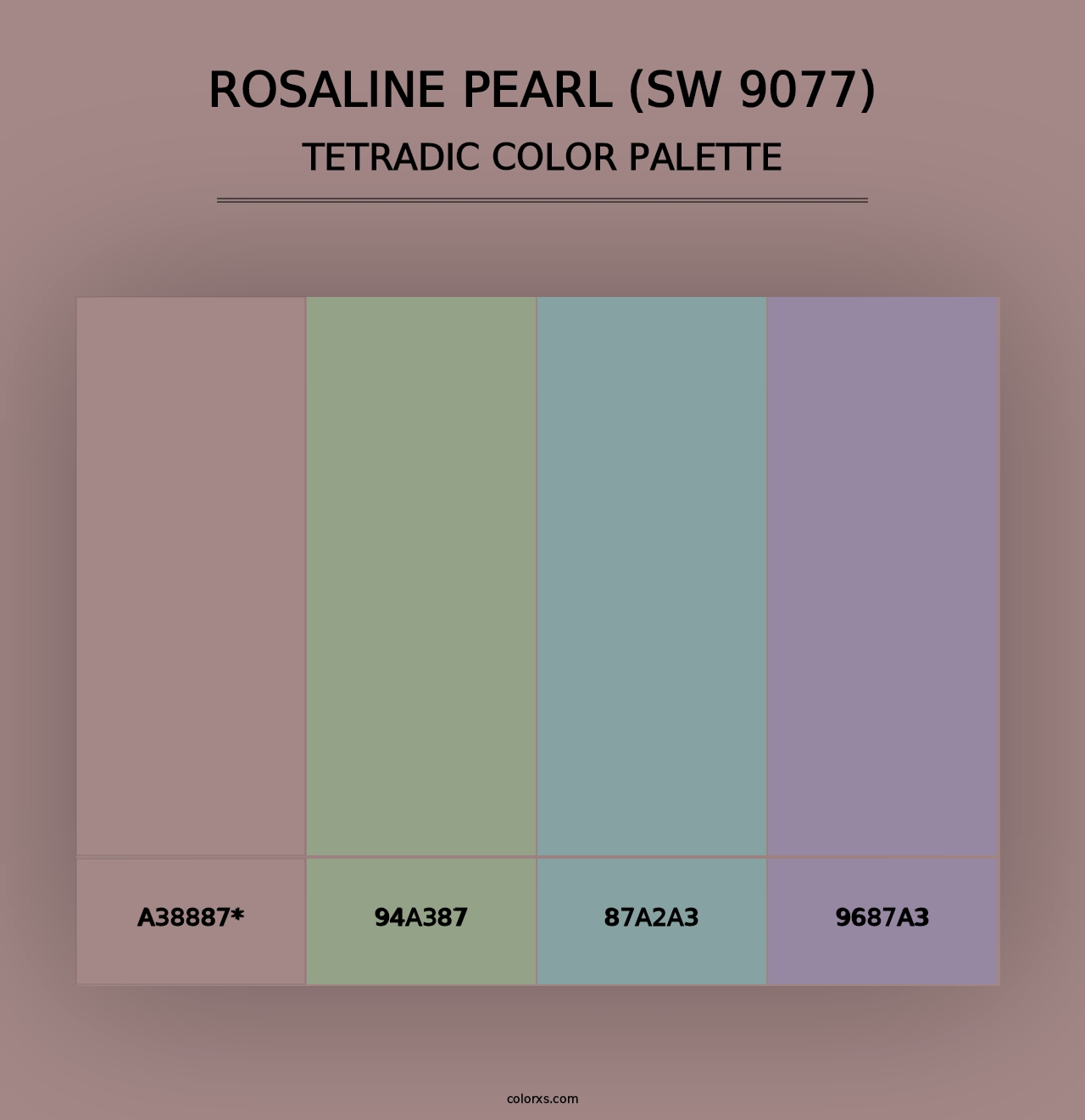 Rosaline Pearl (SW 9077) - Tetradic Color Palette