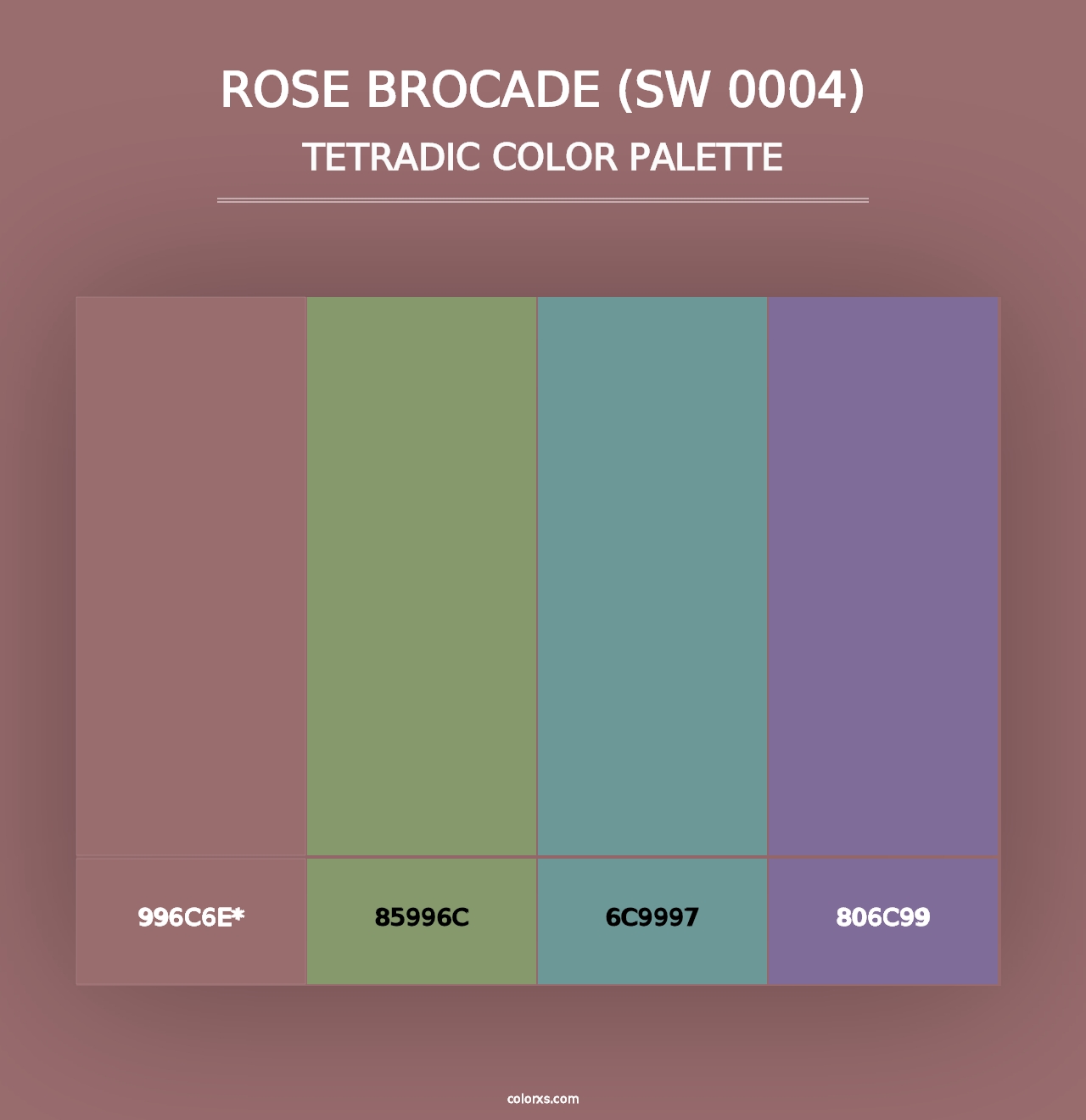 Rose Brocade (SW 0004) - Tetradic Color Palette