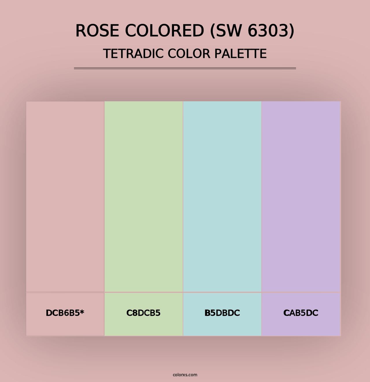 Rose Colored (SW 6303) - Tetradic Color Palette