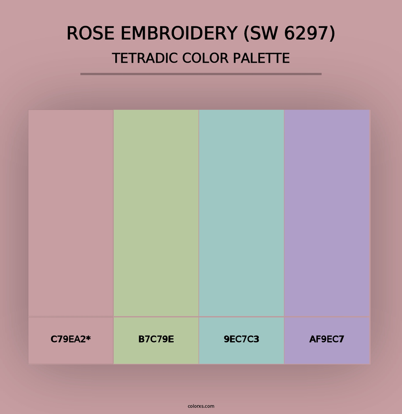 Rose Embroidery (SW 6297) - Tetradic Color Palette