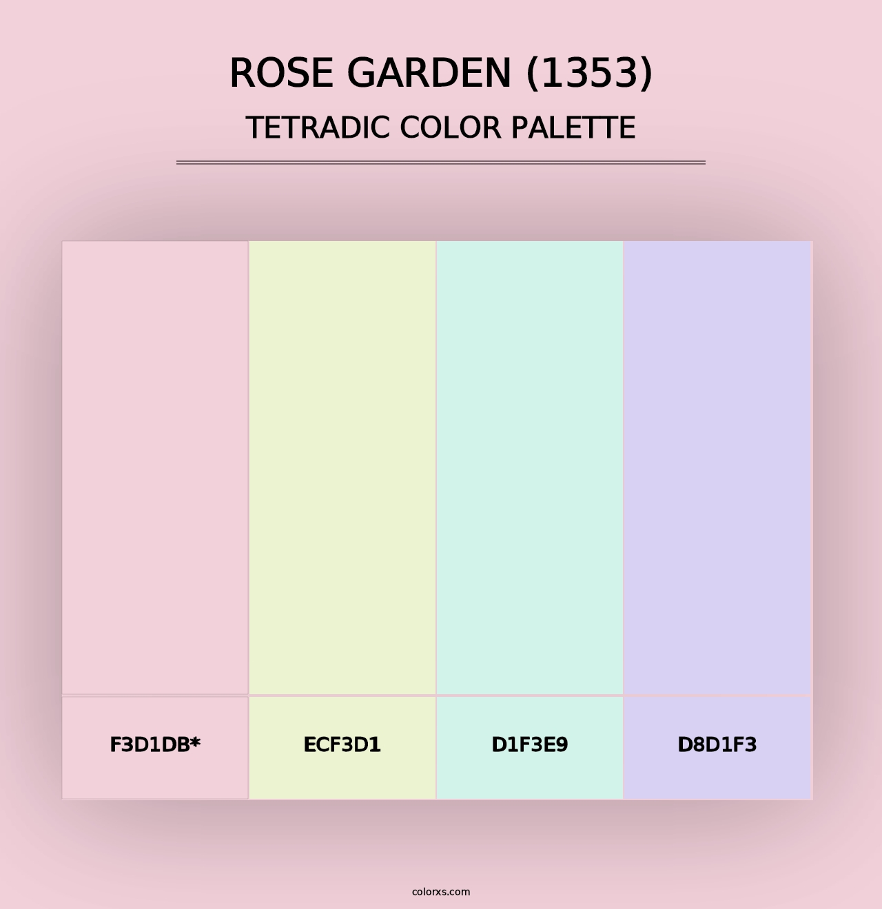 Rose Garden (1353) - Tetradic Color Palette