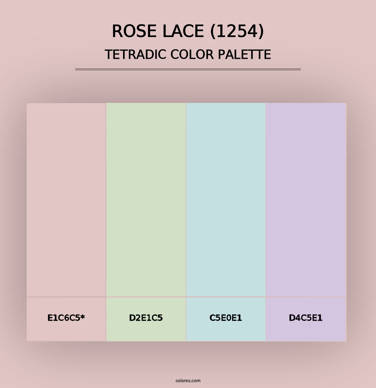 Rose Lace (1254) - Tetradic Color Palette