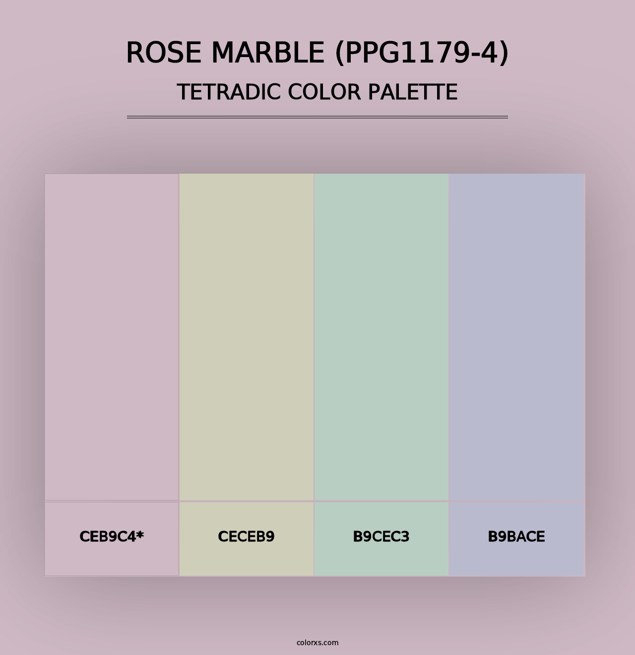 Rose Marble (PPG1179-4) - Tetradic Color Palette