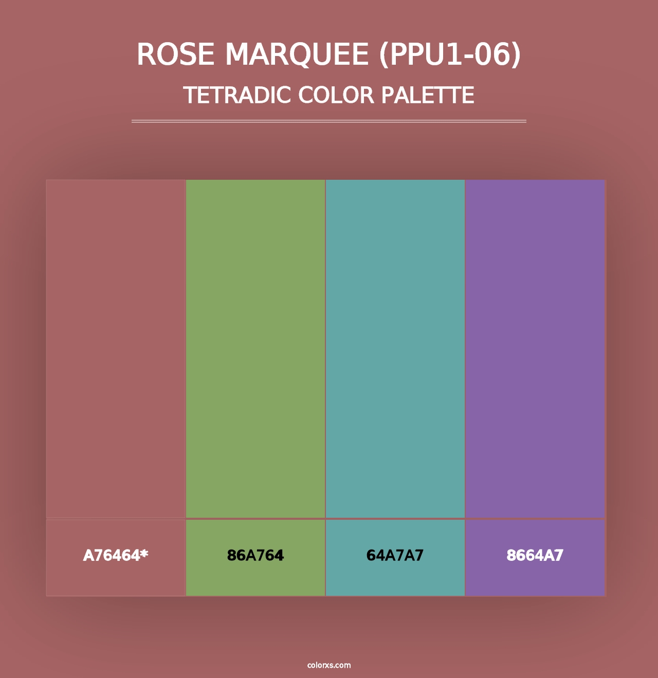 Rose Marquee (PPU1-06) - Tetradic Color Palette