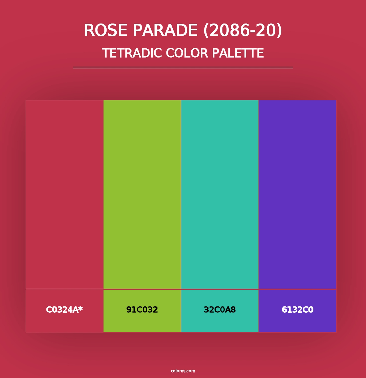 Rose Parade (2086-20) - Tetradic Color Palette