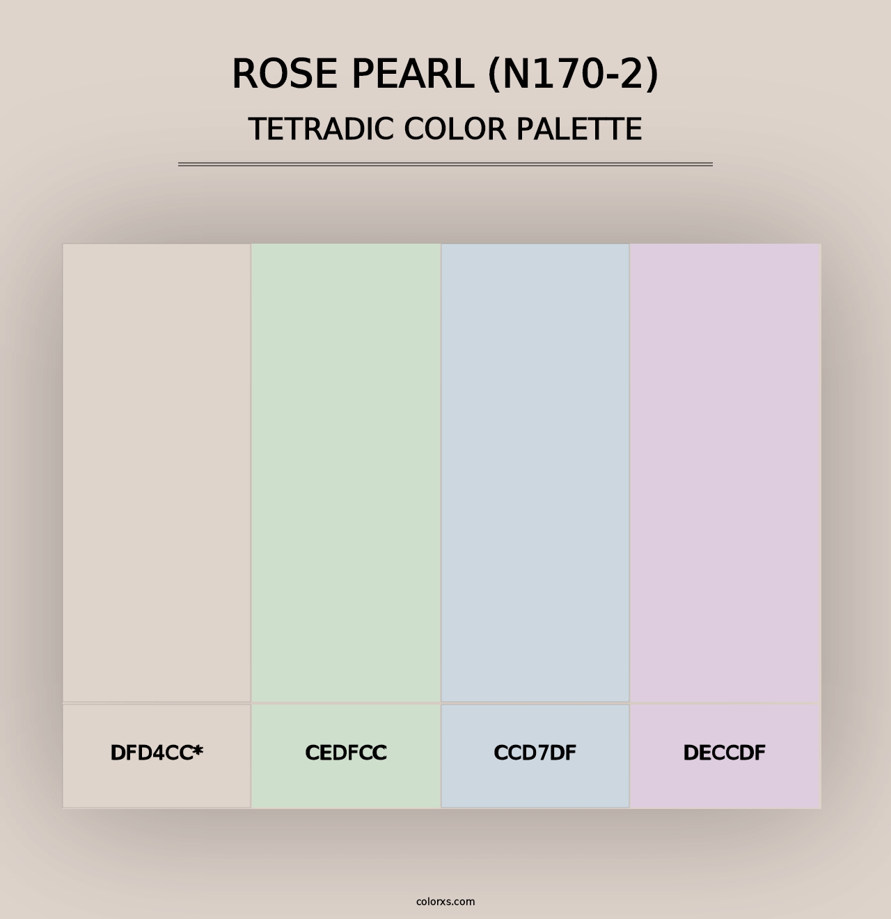 Rose Pearl (N170-2) - Tetradic Color Palette