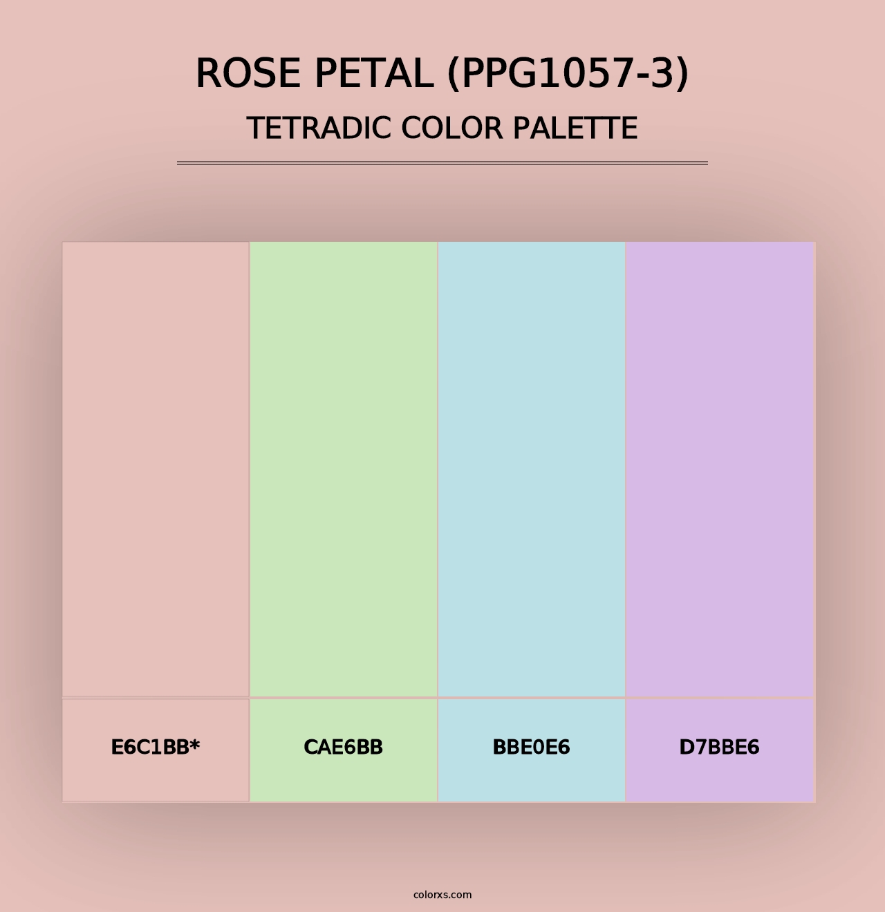 Rose Petal (PPG1057-3) - Tetradic Color Palette