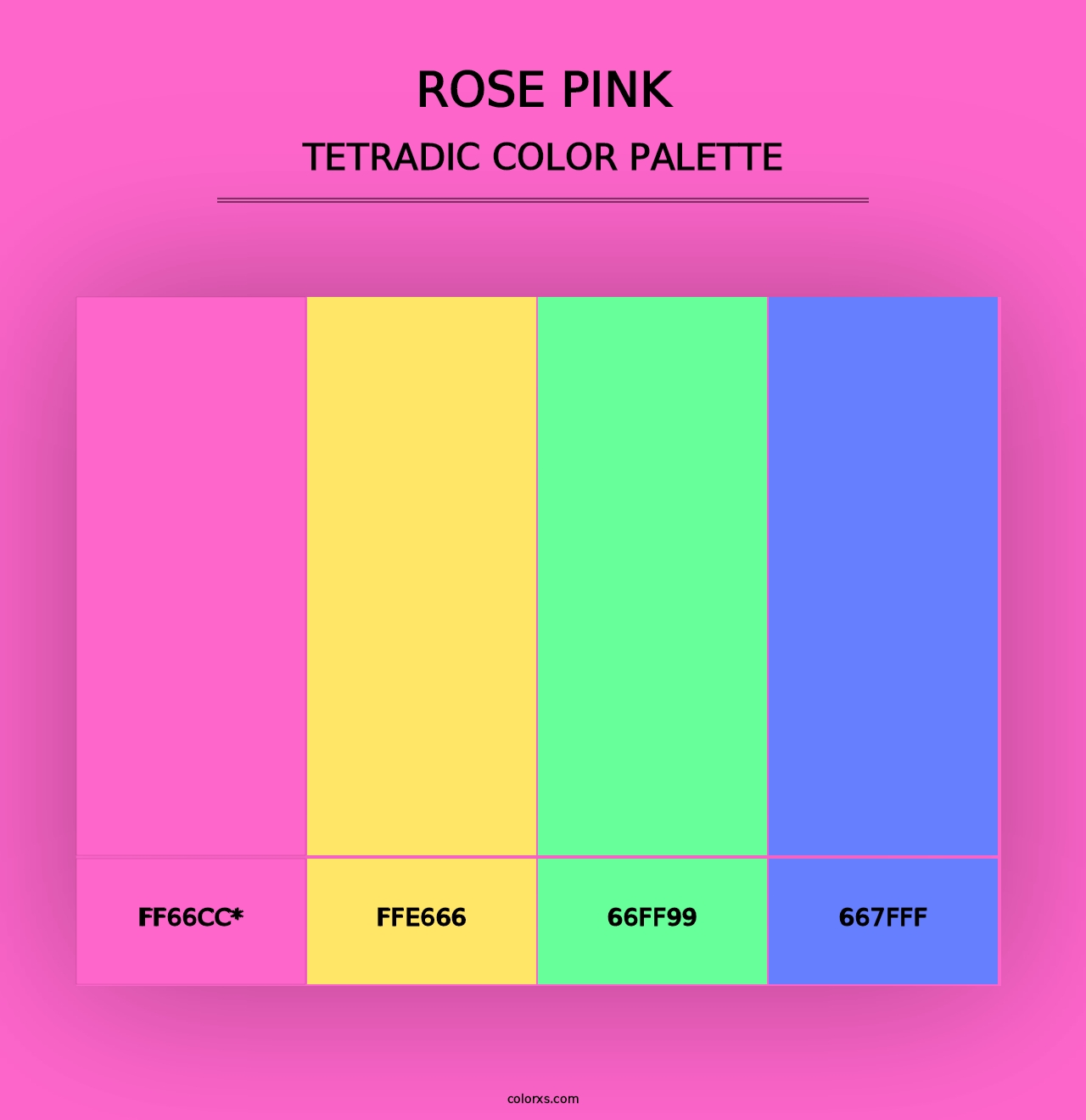 Rose Pink - Tetradic Color Palette