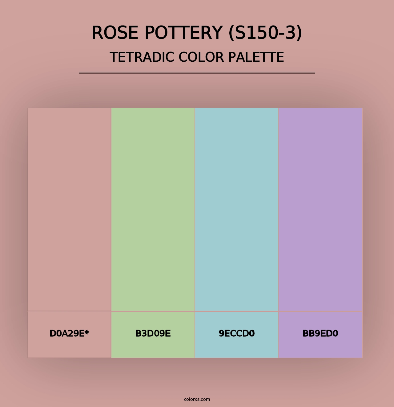 Rose Pottery (S150-3) - Tetradic Color Palette