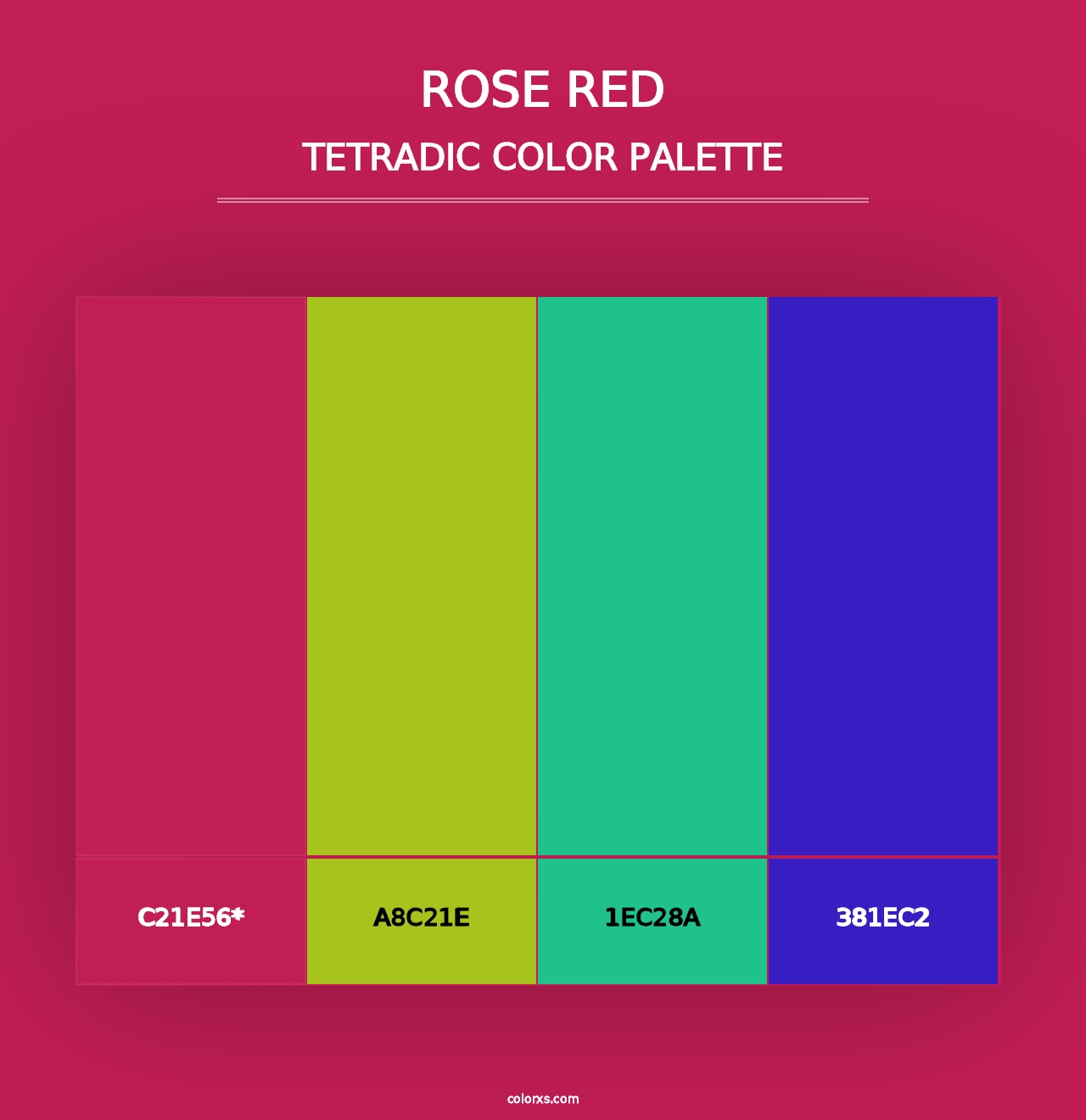 Rose Red - Tetradic Color Palette