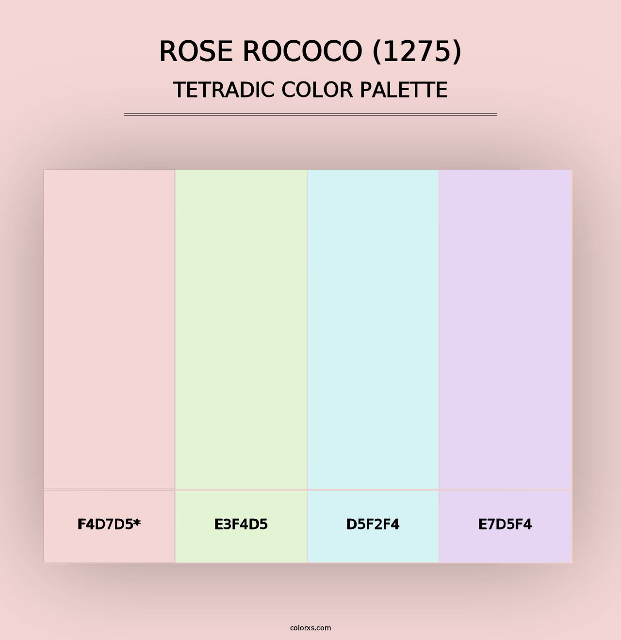 Rose Rococo (1275) - Tetradic Color Palette