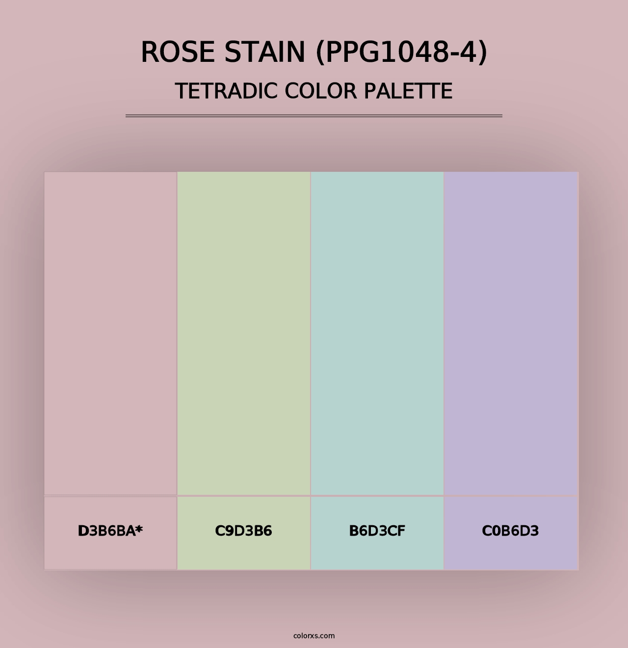 Rose Stain (PPG1048-4) - Tetradic Color Palette