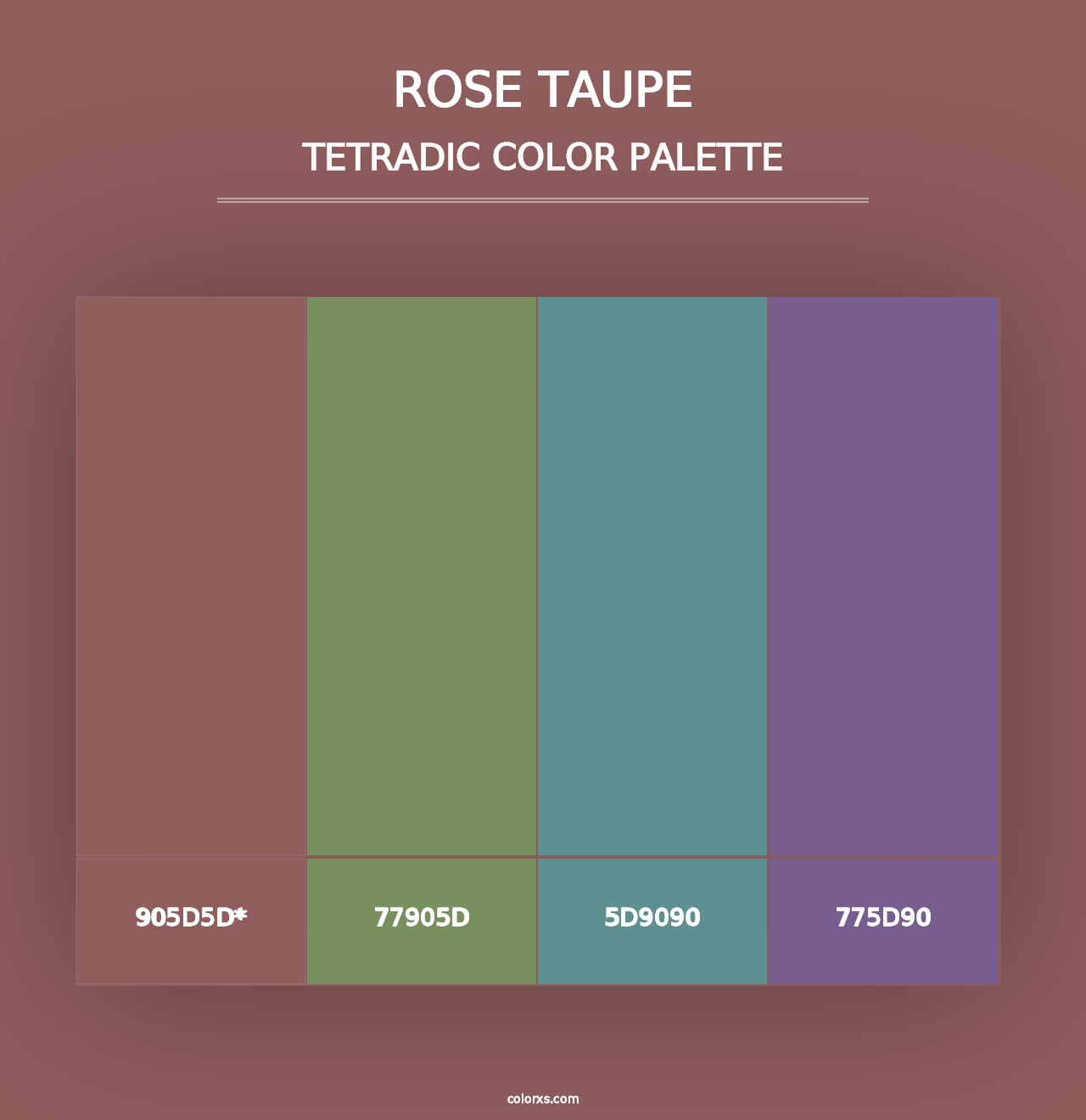 Rose Taupe - Tetradic Color Palette