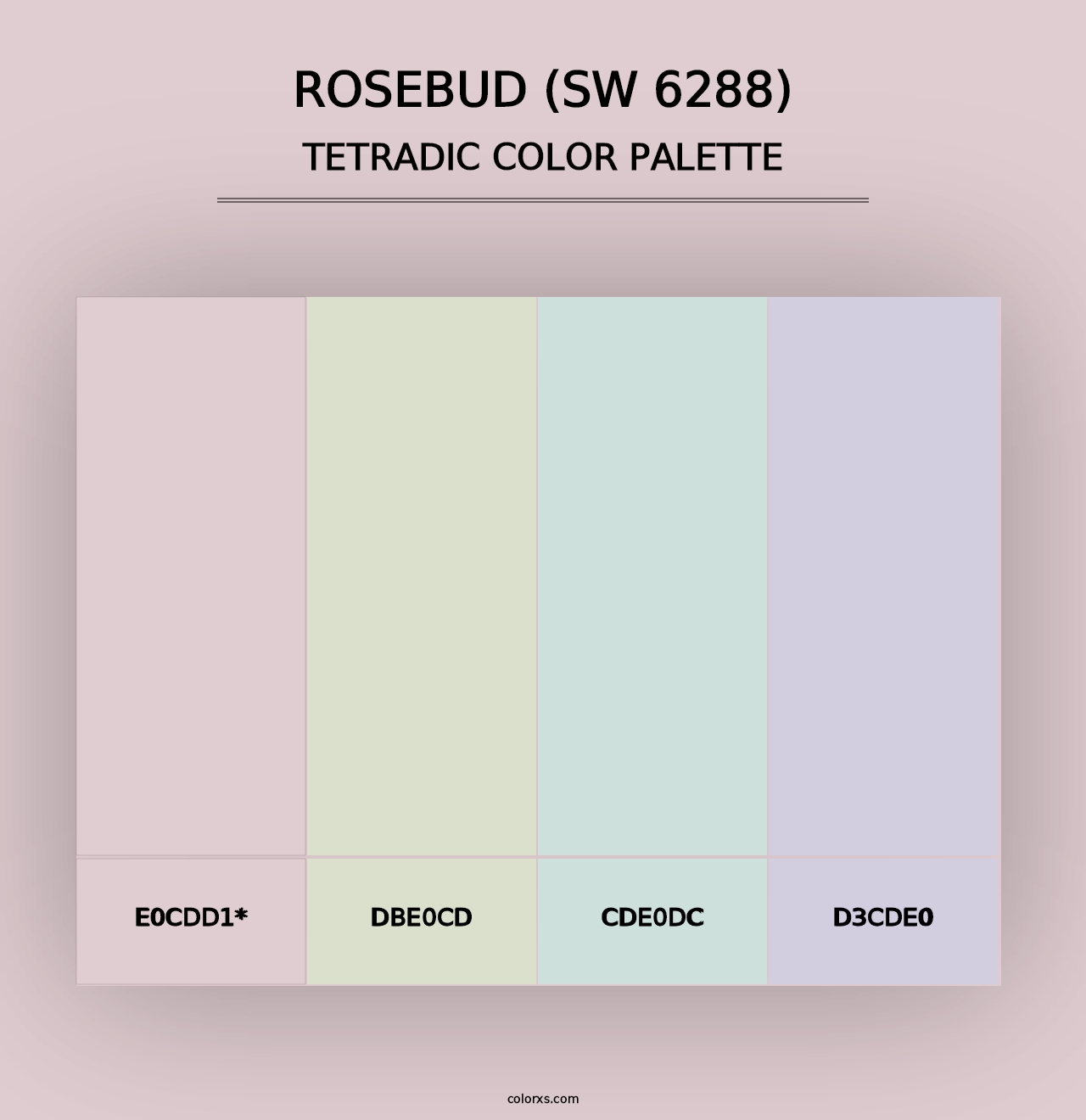 Rosebud (SW 6288) - Tetradic Color Palette