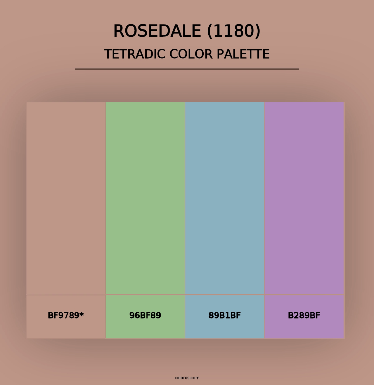 Rosedale (1180) - Tetradic Color Palette