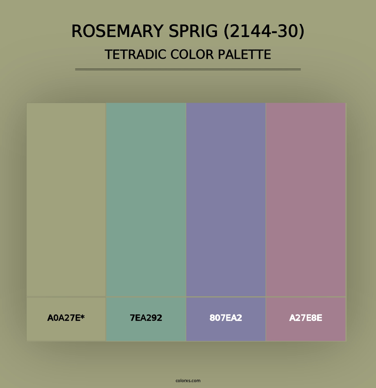 Rosemary Sprig (2144-30) - Tetradic Color Palette